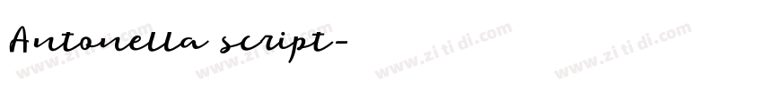 Antonella script字体转换